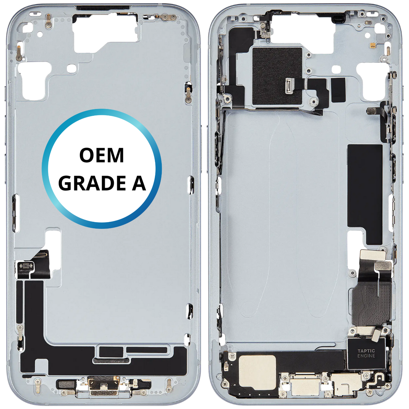 Châssis intermédiaire - iPhone 15 - Bleu | Complet avec composants (ORIGINAL PULLED GRADE A)