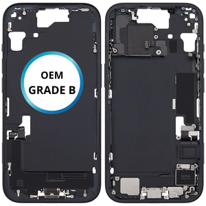 Châssis intermédiaire - iPhone 15 - Noir | Complet avec composants (ORIGINAL PULLED GRADE B)