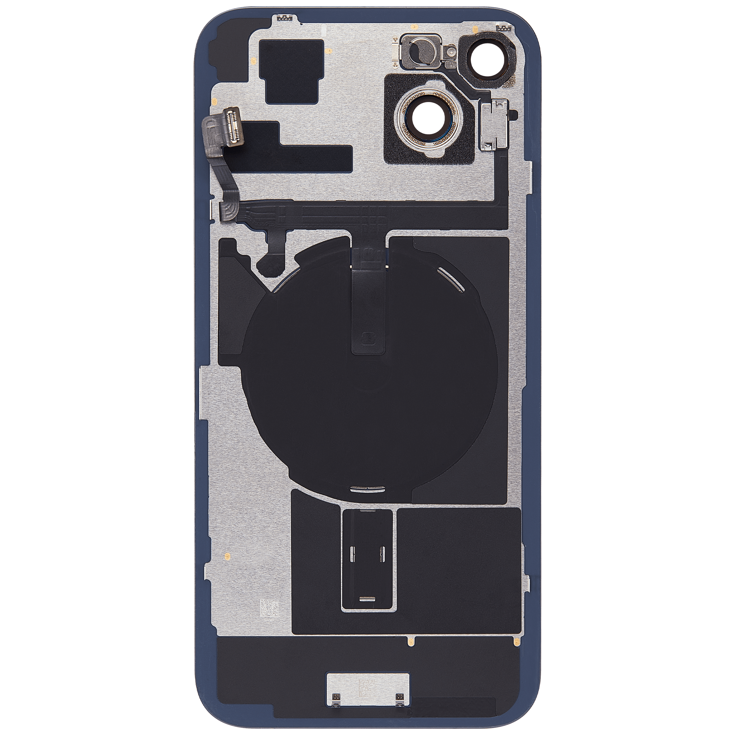 Vitre arrière assemblée - iPhone 15 Plus - Noir - NFC + FLASH (ORIGINAL PULLED GRADE A)