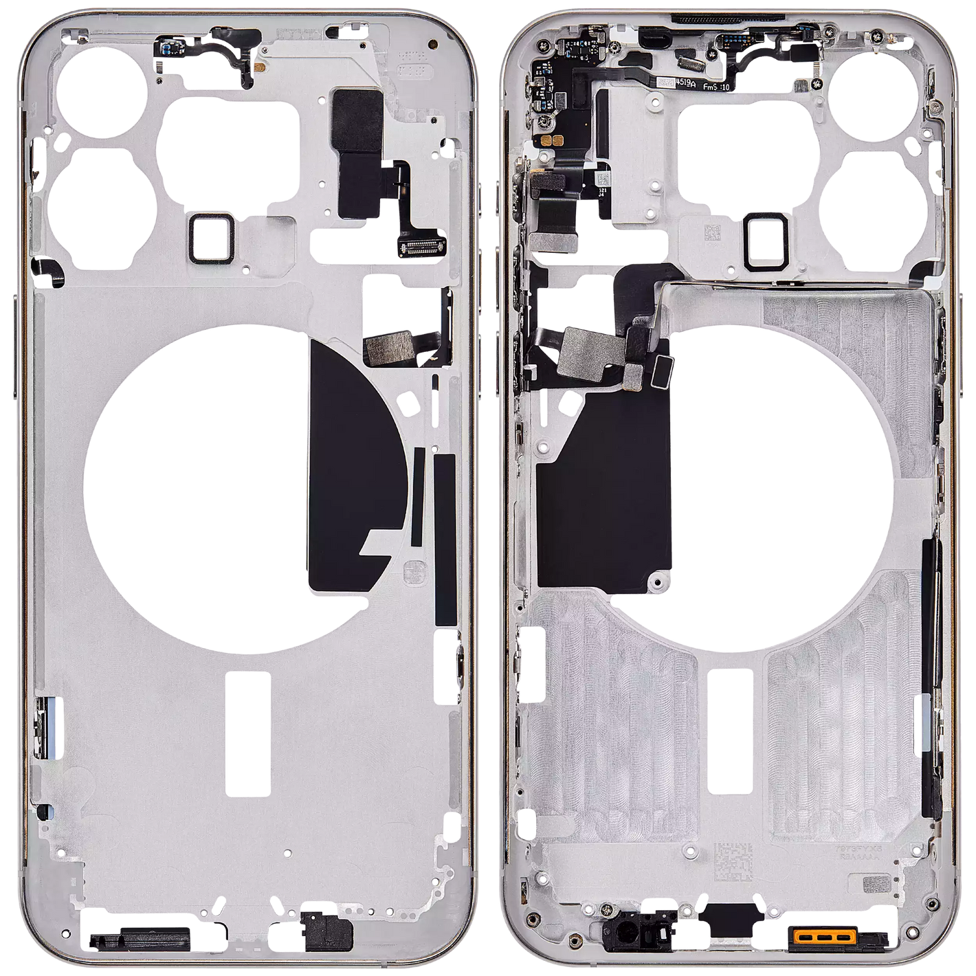 Châssis intermédiaire - iPhone 15 Pro Max - Titane Blanc - Avec composants