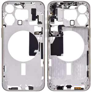Châssis intermédiaire - iPhone 15 Pro Max - Titane Blanc - Avec composants
