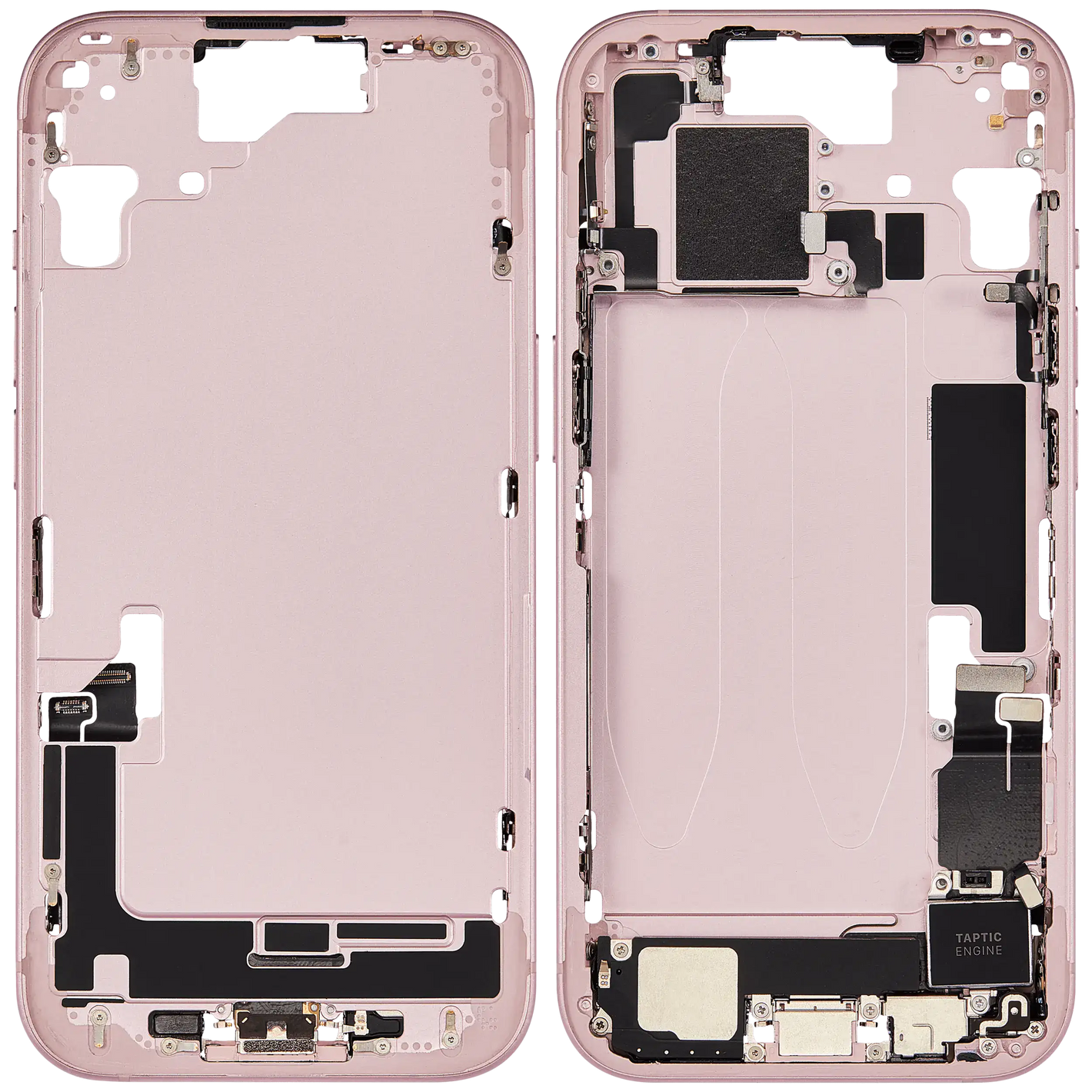 Châssis intermédiaire - iPhone 15 - Rose | Complet avec composants