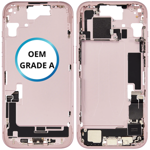 Châssis intermédiaire - iPhone 15 - Rose | Complet avec composants (ORIGINAL PULLED GRADE A)