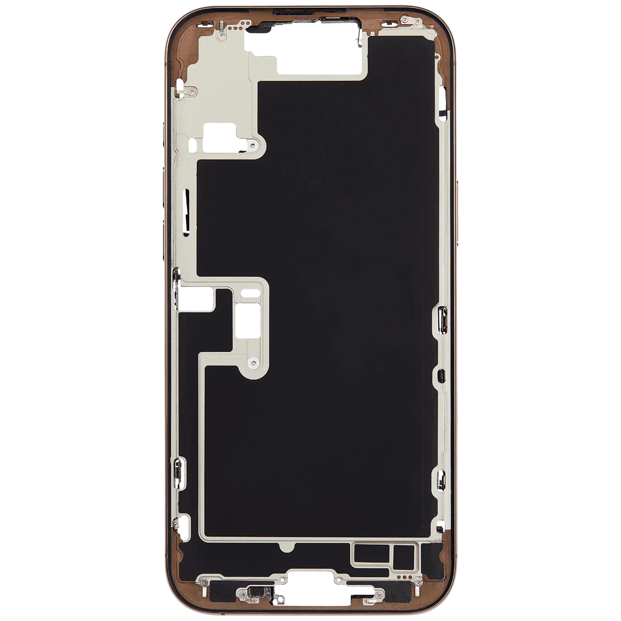 Châssis intermédiaire - iPhone 16 ProMax - Titane Sable (Gold) - Nappe power + volume (ORIGINAL GRADE A)