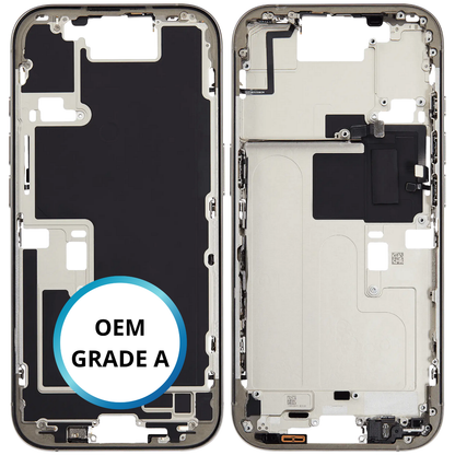 Châssis intermédiaire - iPhone 16 Pro - Titane Naturel | Avec composants (ORIGINAL GRADE A)