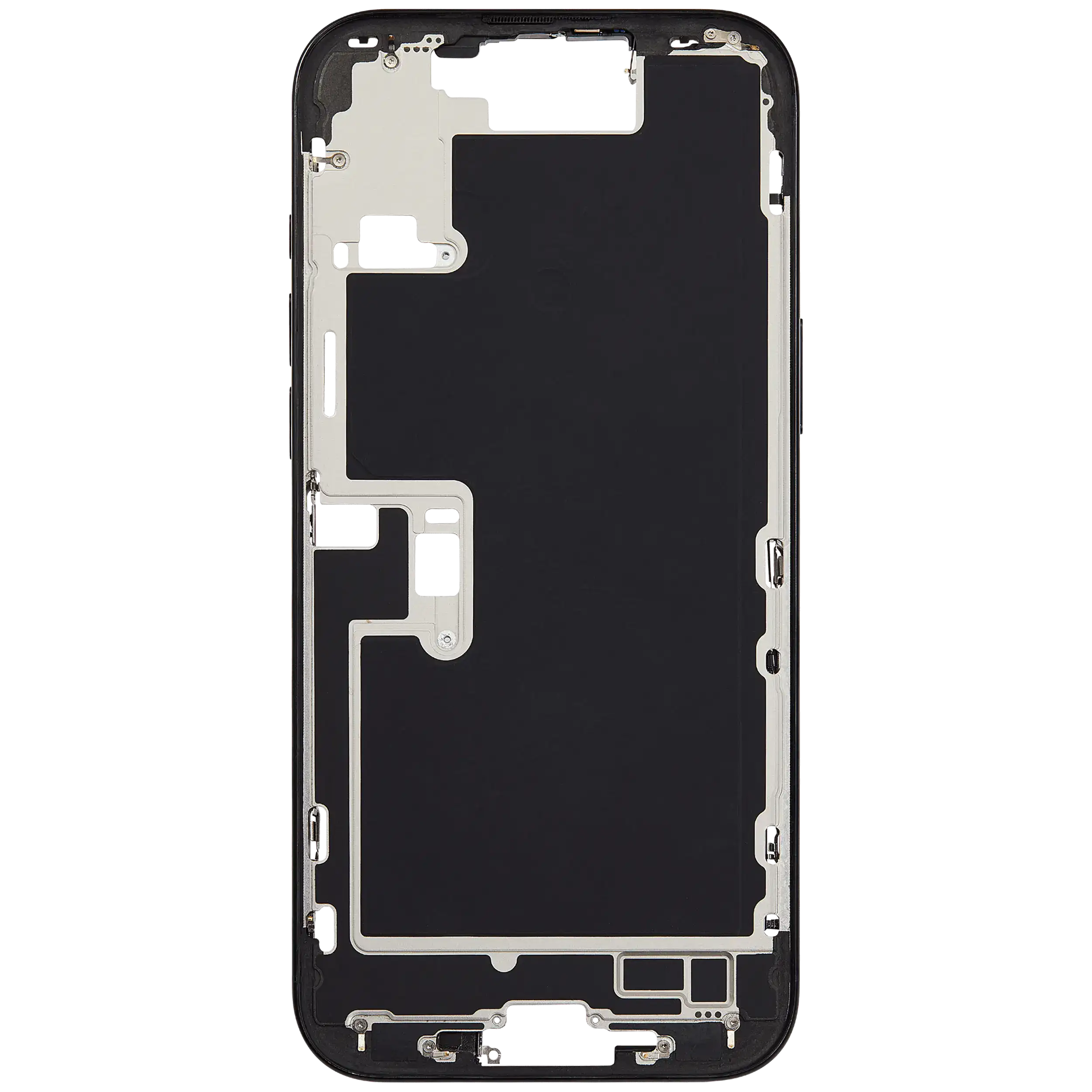 Châssis intermédiaire - iPhone 16 ProMax - Titane Noir - Nappe power + volume (ORIGINAL GRADE A)