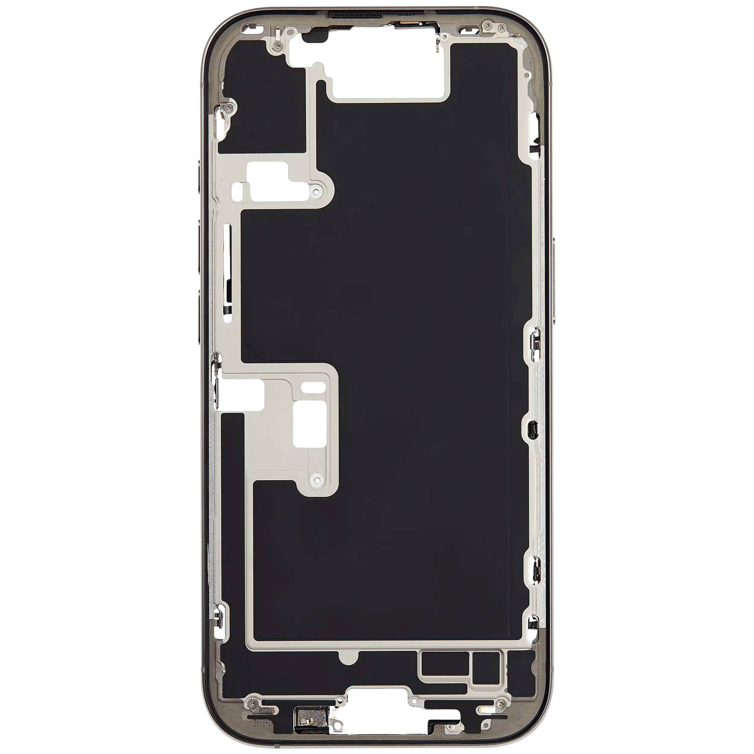 Châssis intermédiaire - iPhone 16 Pro - Titane Naturel - Nappe power + volume (ORIGINAL GRADE A)