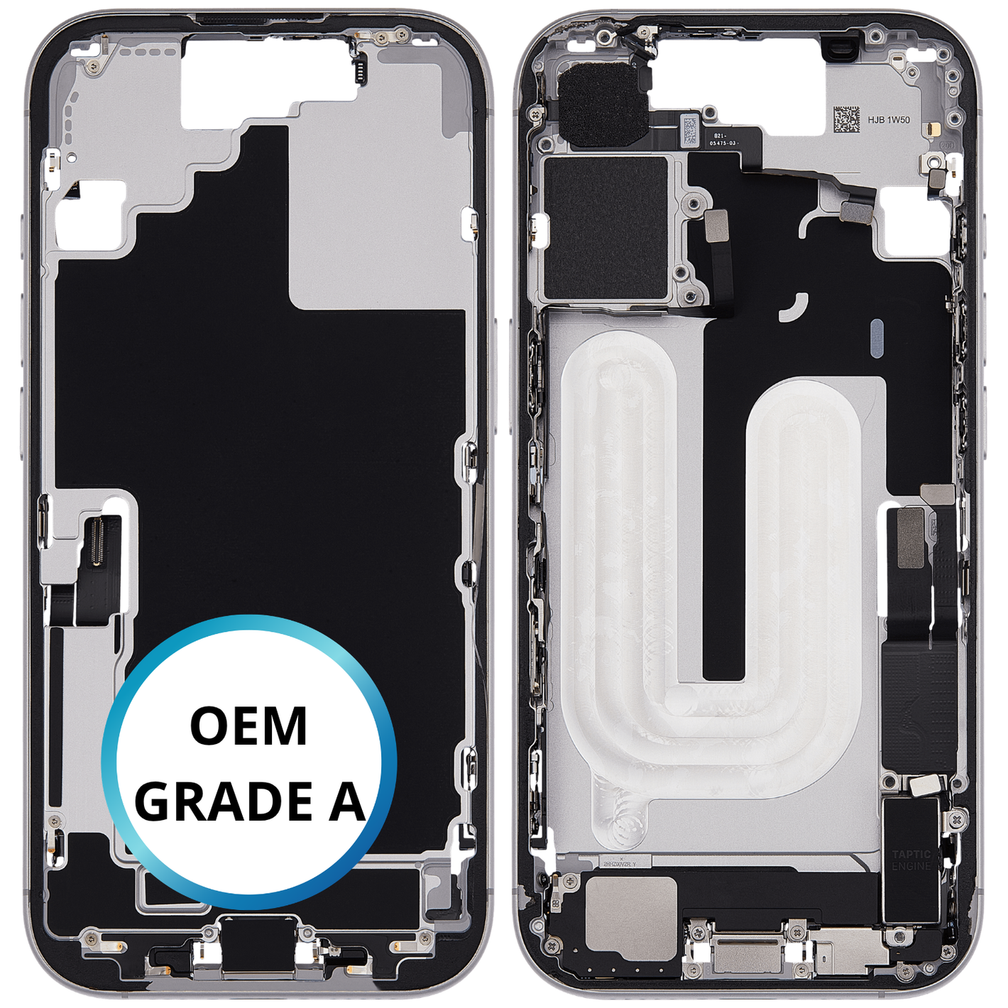 Châssis intermédiaire - iPhone 17 - Blanc | Complet avec composants (ORIGINAL GRADE A)