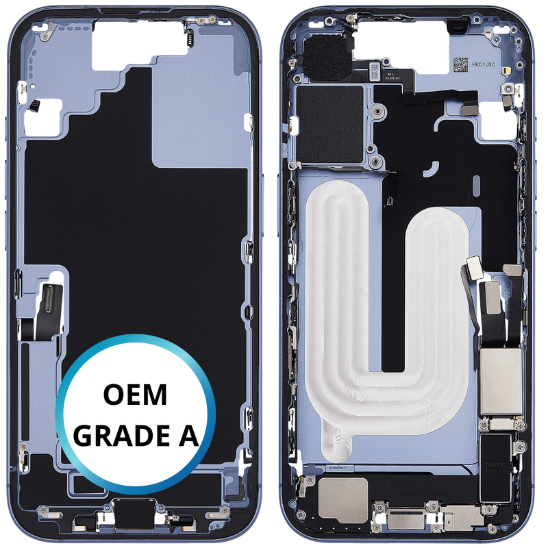 Châssis intermédiaire - iPhone 17 - Bleu | Complet avec composants (ORIGINAL GRADE A)