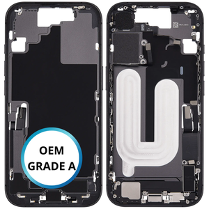 Châssis intermédiaire - iPhone 17 - Noir | Complet avec composants (ORIGINAL GRADE A)