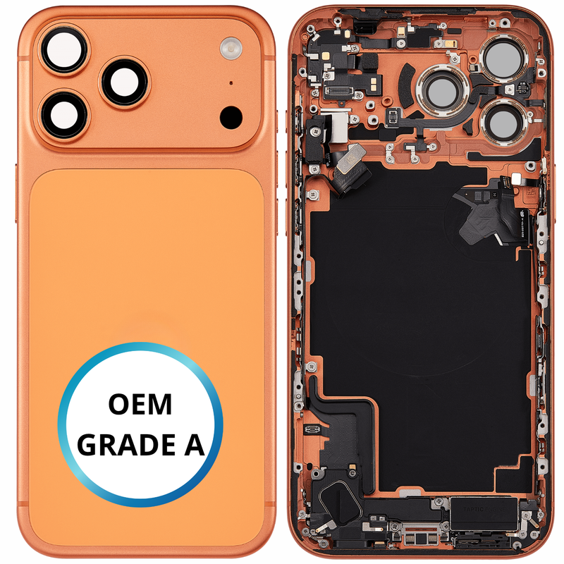 Châssis arrière - iPhone 17 Pro Max - Orange Cosmique | Complet avec composants (ORIGINAL GRADE A)