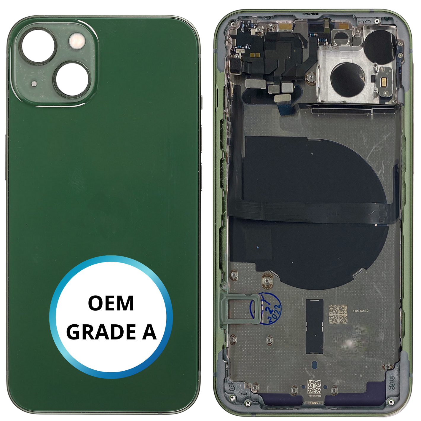 Châssis arrière - iPhone 13 - Vert Alpin - Avec composants (ORIGINAL GRADE A)