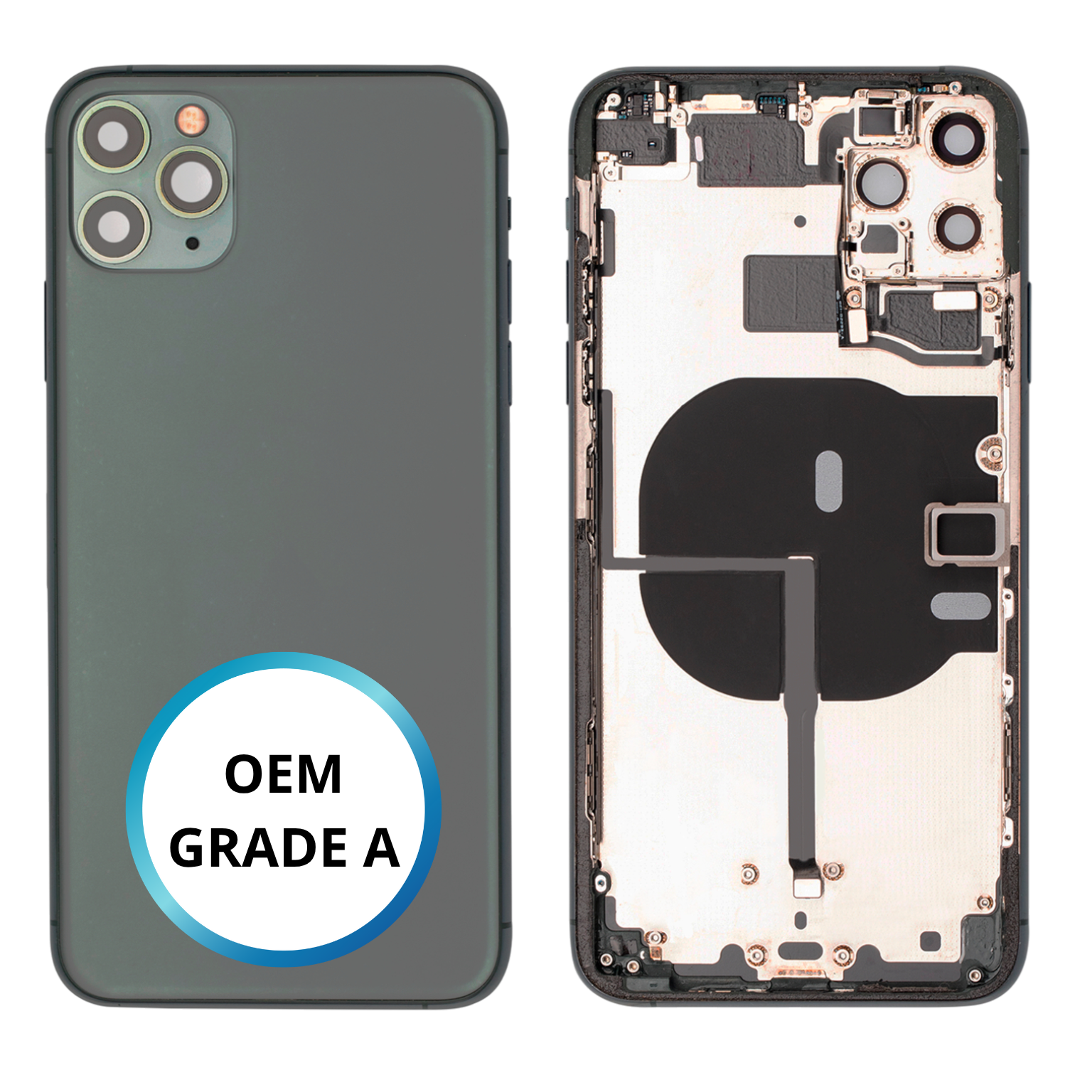 Châssis arrière - iPhone 11 ProMax - Vert Nuit - Avec composants (ORIGINAL GRADE A)