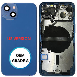 Châssis arrière - iPhone 13 US VERSION - Bleu - Avec composants (ORIGINAL GRADE A)