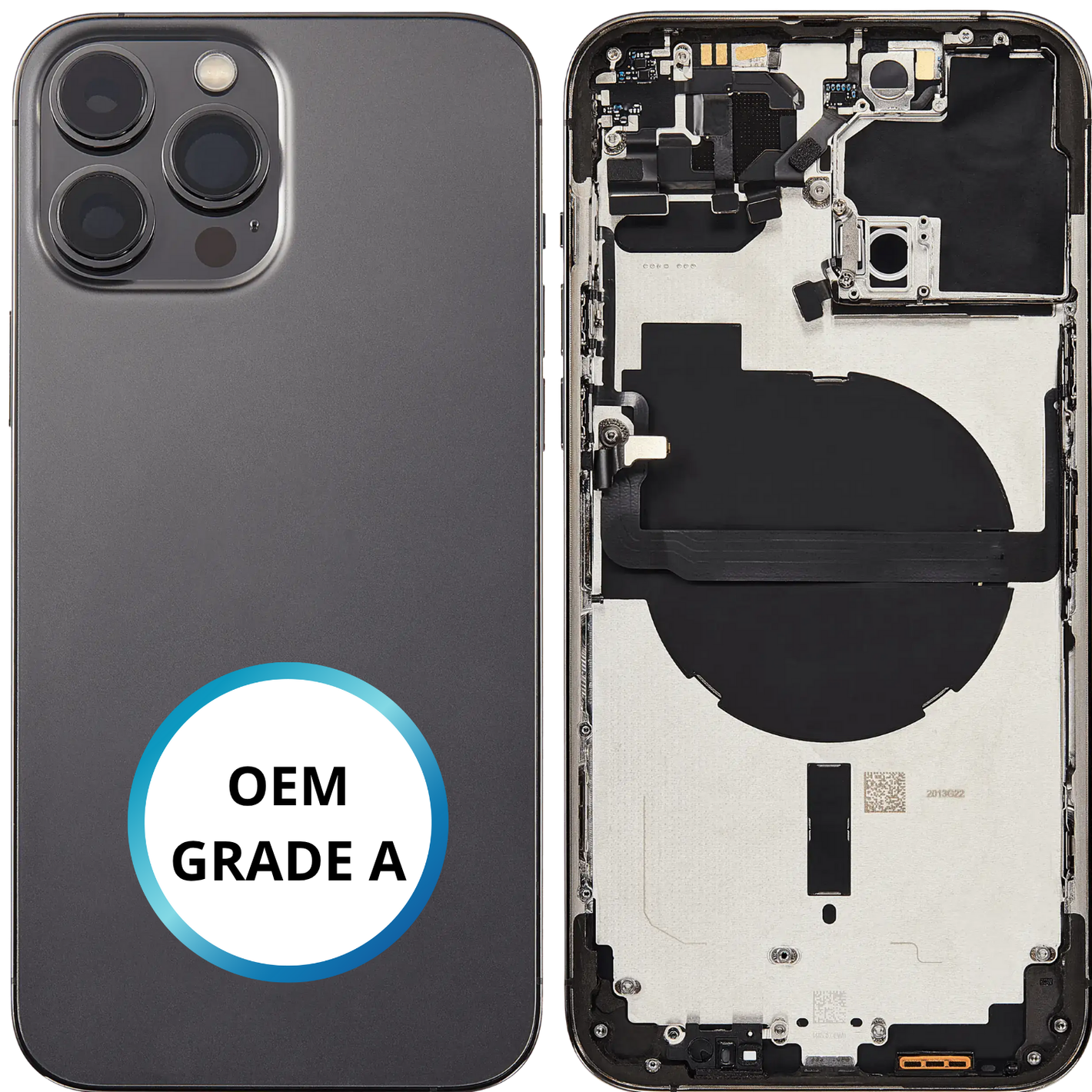 Châssis arrière - iPhone 13 ProMax - Graphite - Avec composants (ORIGINAL GRADE A)