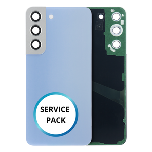 Vitre arrière Samsung Galaxy S22 5G - Bleu - SERVICE PACK ORIGINAL
