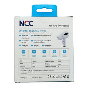 Écouteurs Bluetooth NCC T21 - Écran Intelligent - Réduction de Bruit Active (ANC)