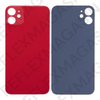 Vitre arrière iPhone 11 – Version Big Hole (grand trou caméra) – Adhésif - Rouge (red product)