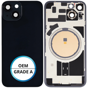 Vitre arrière assemblée - iPhone 14 - Noir (ORIGINAL PULLED GRADE A)