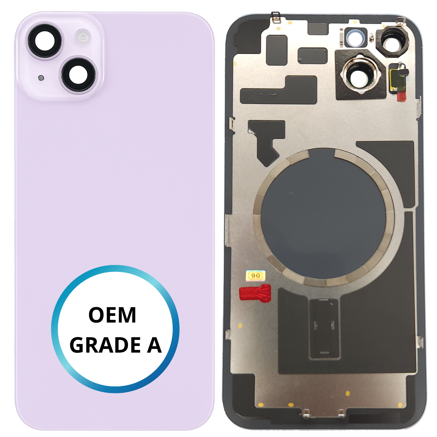 Vitre arrière assemblée - iPhone 14 Plus - Violet (ORIGINAL PULLED GRADE A)