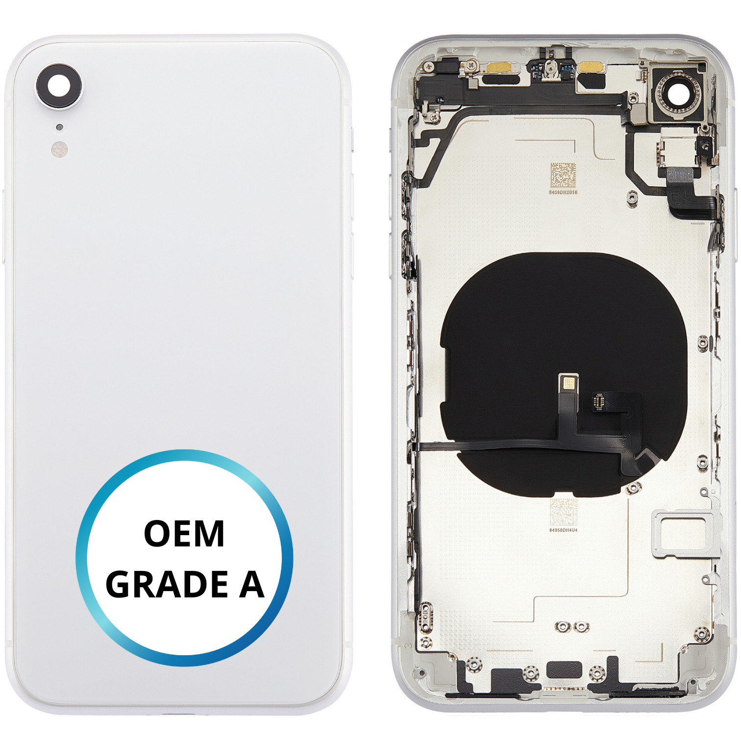 Châssis arrière - iPhone XR - Blanc - Avec composants (ORIGINAL GRADE A)