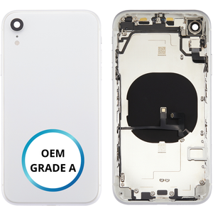 Châssis arrière - iPhone XR - Blanc - Avec composants (ORIGINAL GRADE A)