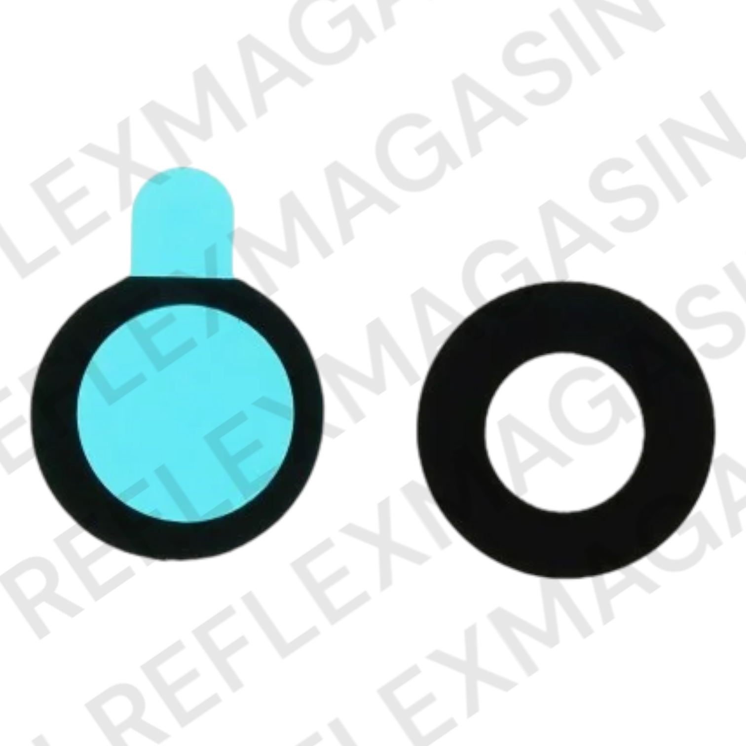 Lentille en verre original de caméra arrière iPhone 7 - 15 ProMax + adhésif