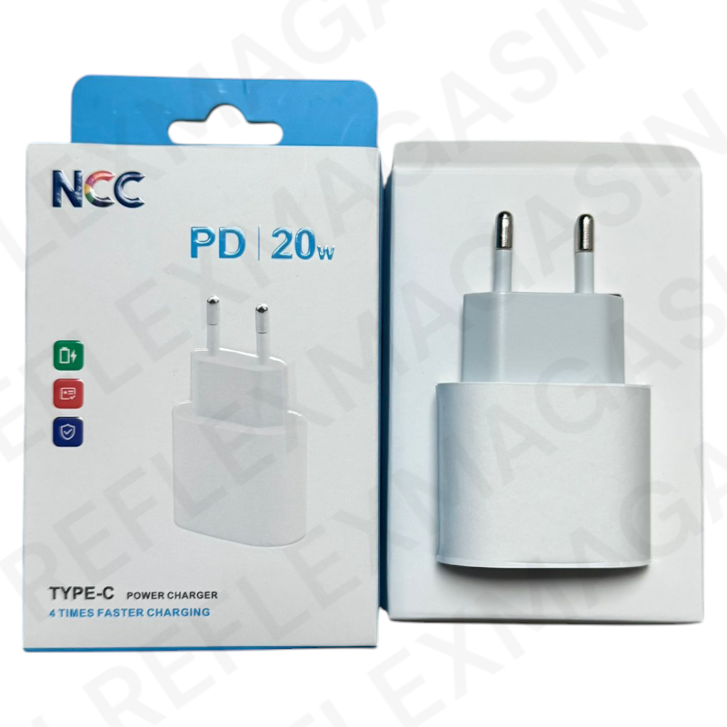 Prise secteur charge rapide NCC - USB-C - 20W