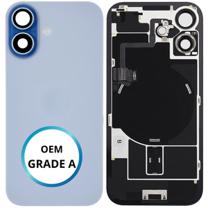 Vitre arrière assemblée - iPhone 17 - Bleu Brume | NFC + FLASH (ORIGINAL PULLED GRADE A)