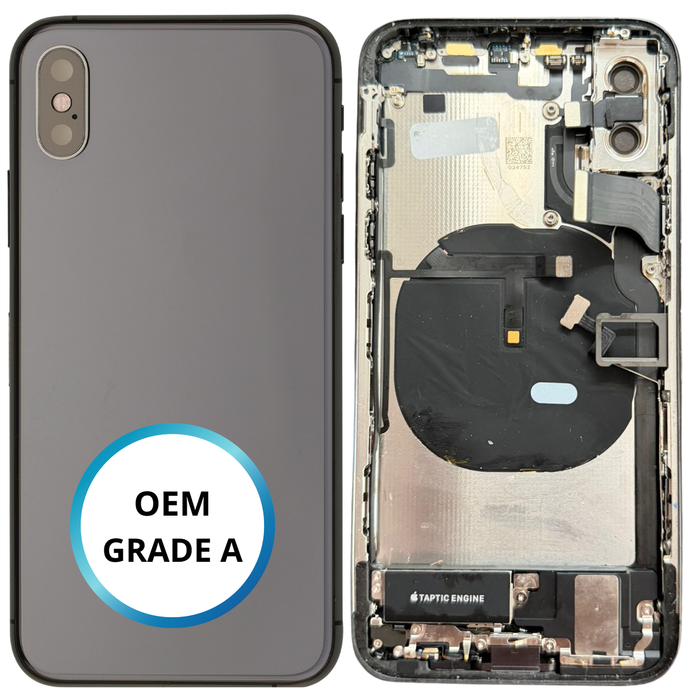 Châssis arrière - iPhone XS - Noir | Complet avec composants (ORIGINAL GRADE A)